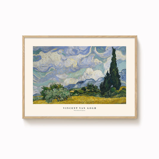Van Gogh - Wheatfield with Cypresses Print