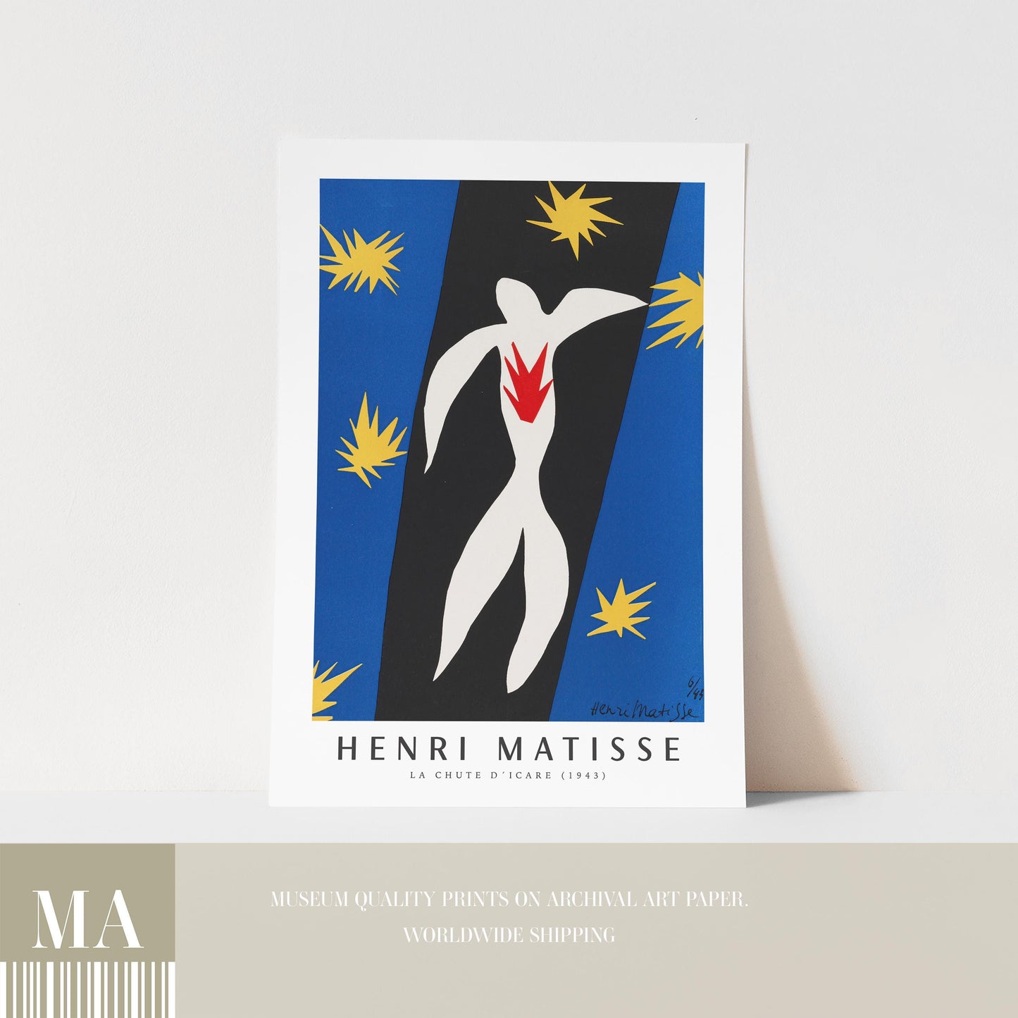 Henri Matisse - La Chute d'Icare (The Fall of Icarus) Art Print