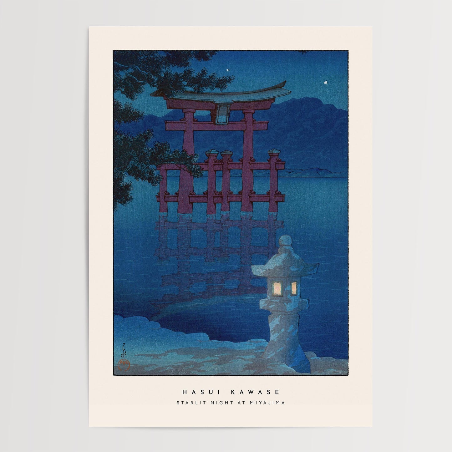 Hasui Kawase - Starlit Night Miyajima Print