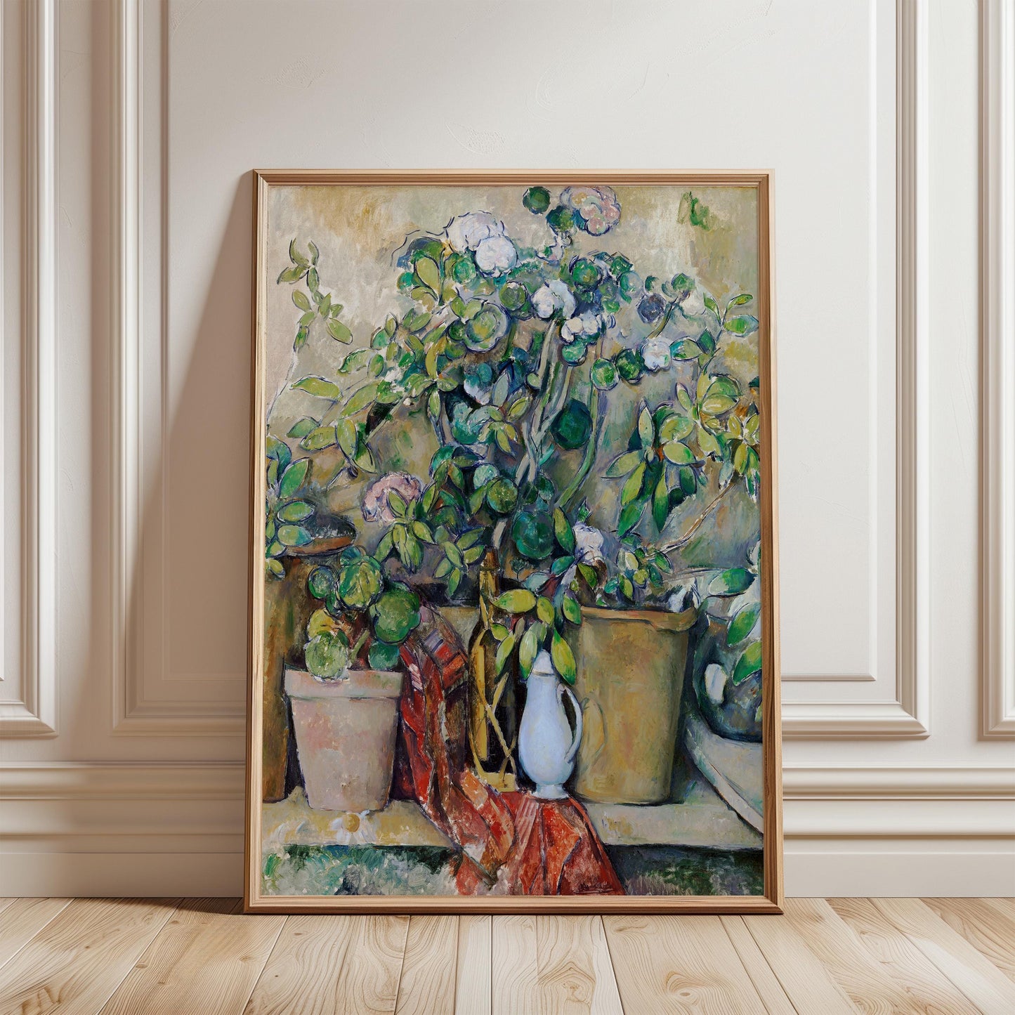Cezanne - Terracotta Pots and Flowers Print