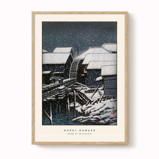 Hasui Kawase - Snow At Sekiguchi Print