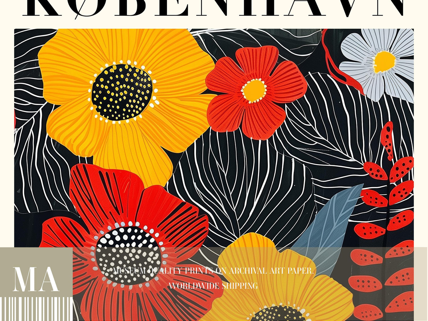 Copenhagen Flower Market Print