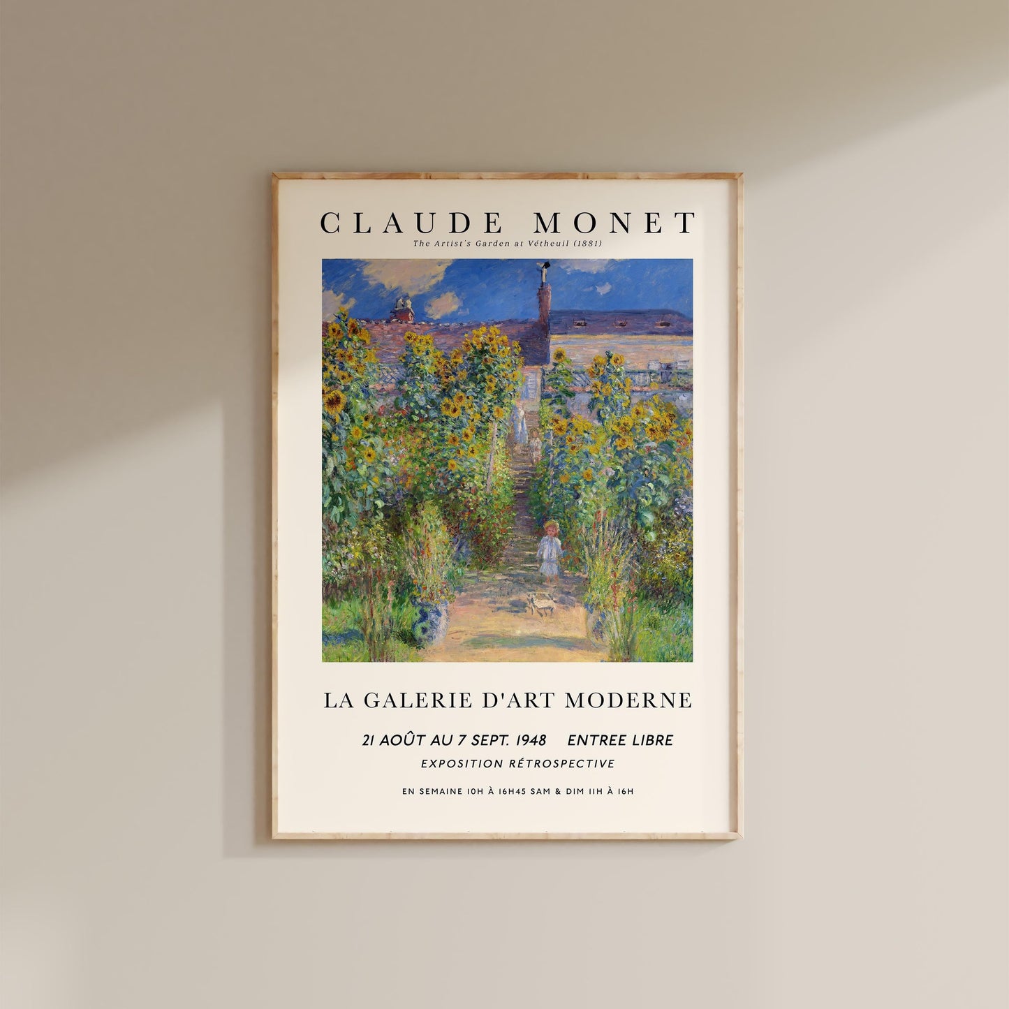 Monet - Garden at Vetheuil Print