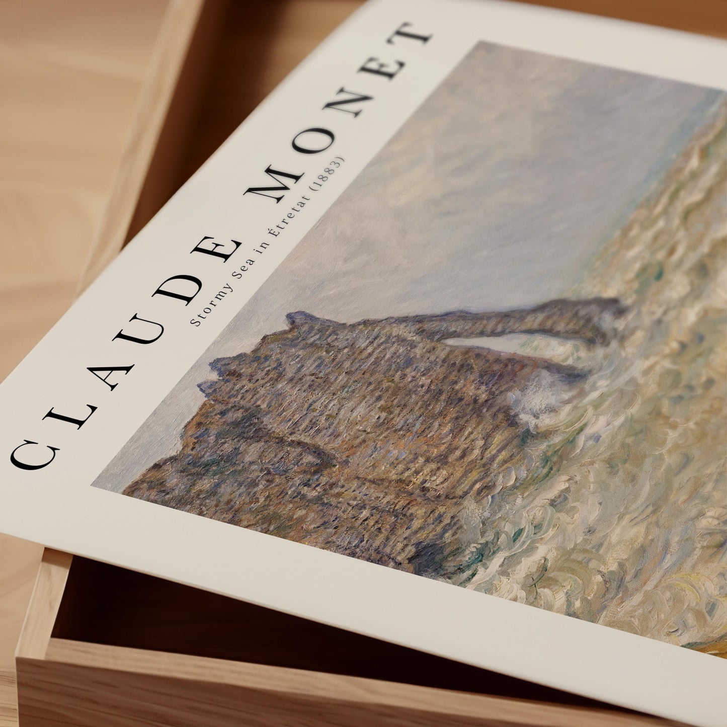 Monet - Stormy Sea at Étretat Print