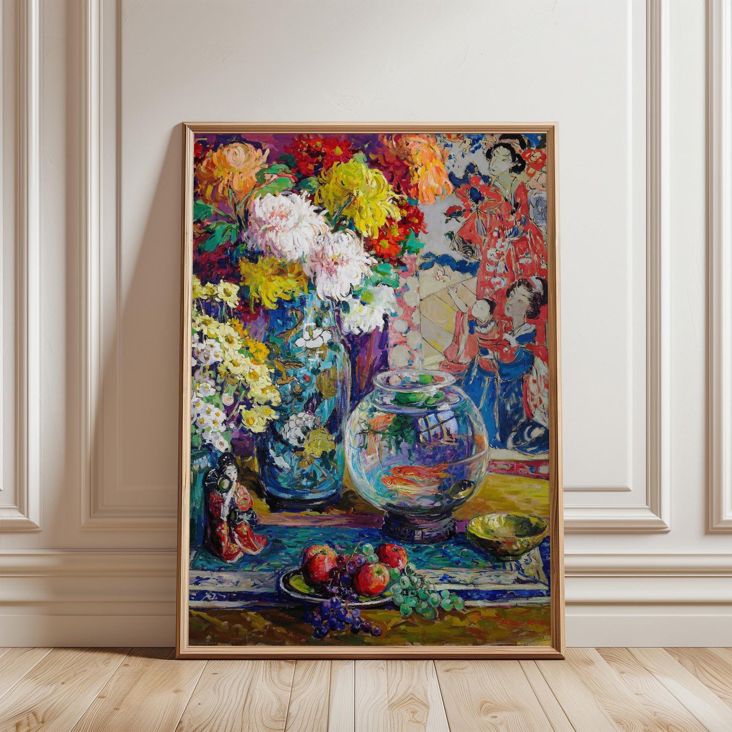 Fish, Fruit & Flowers Print