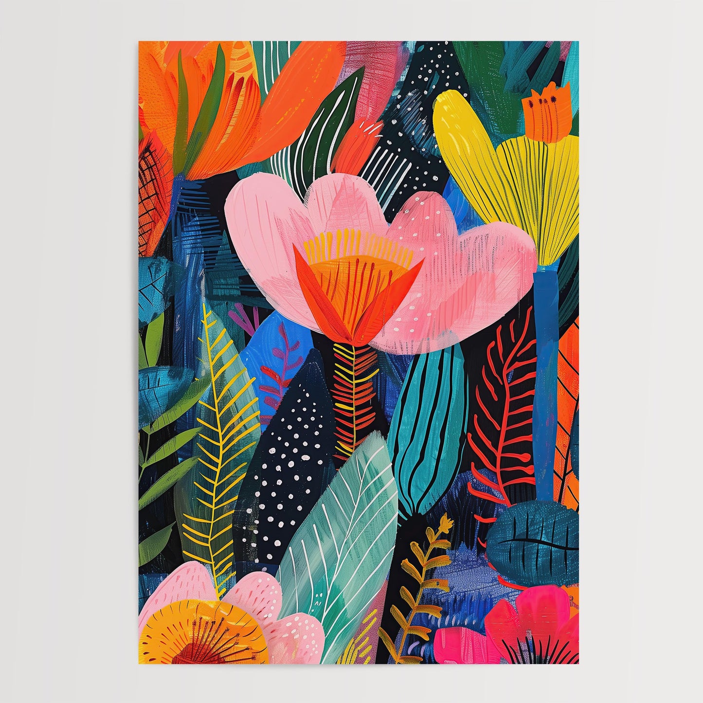 Abstract Lilies No. 4 Floral Print