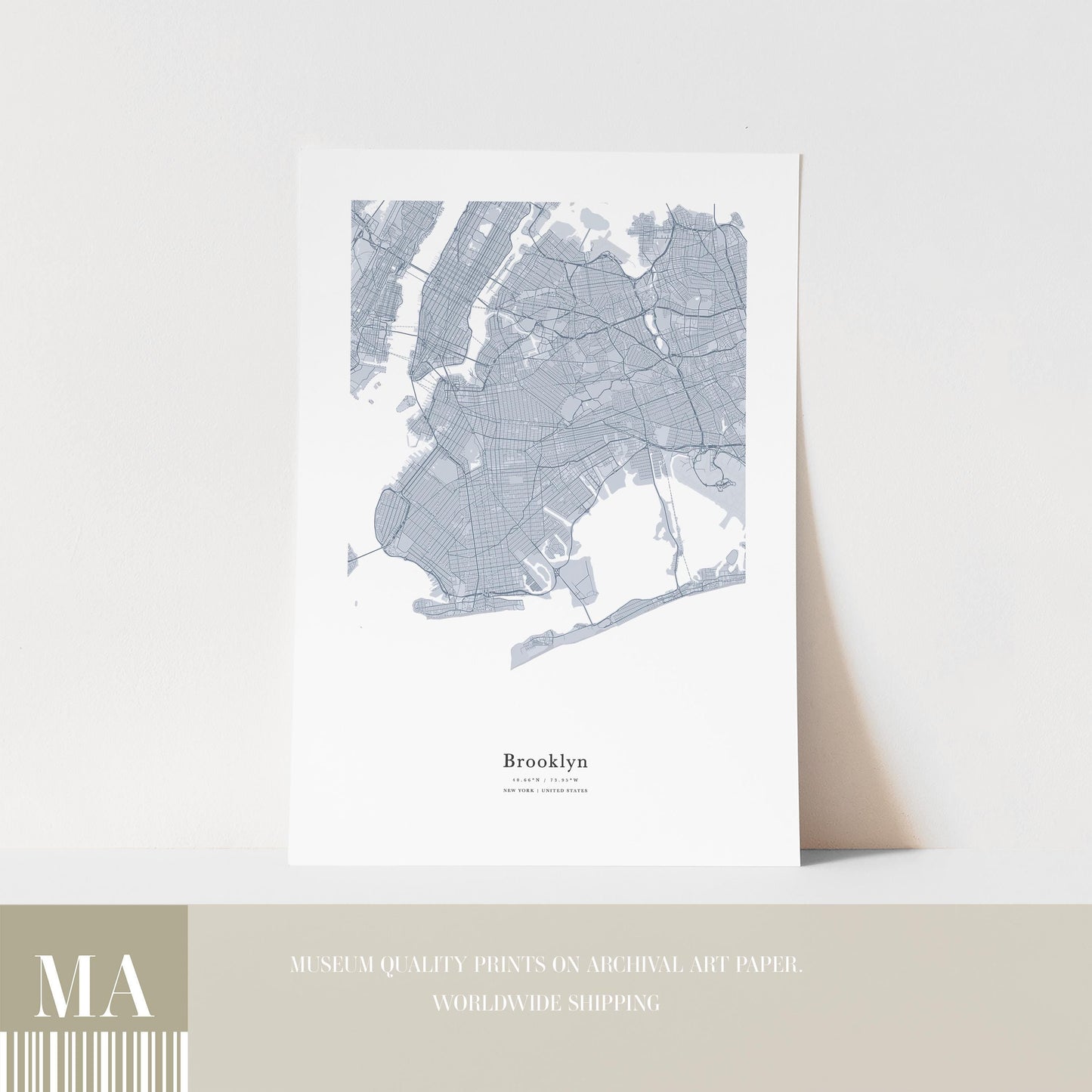 Brooklyn Map Print