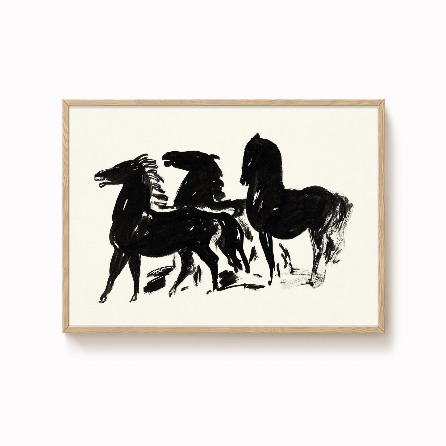 Leo Gestel - Three Black Horses Print