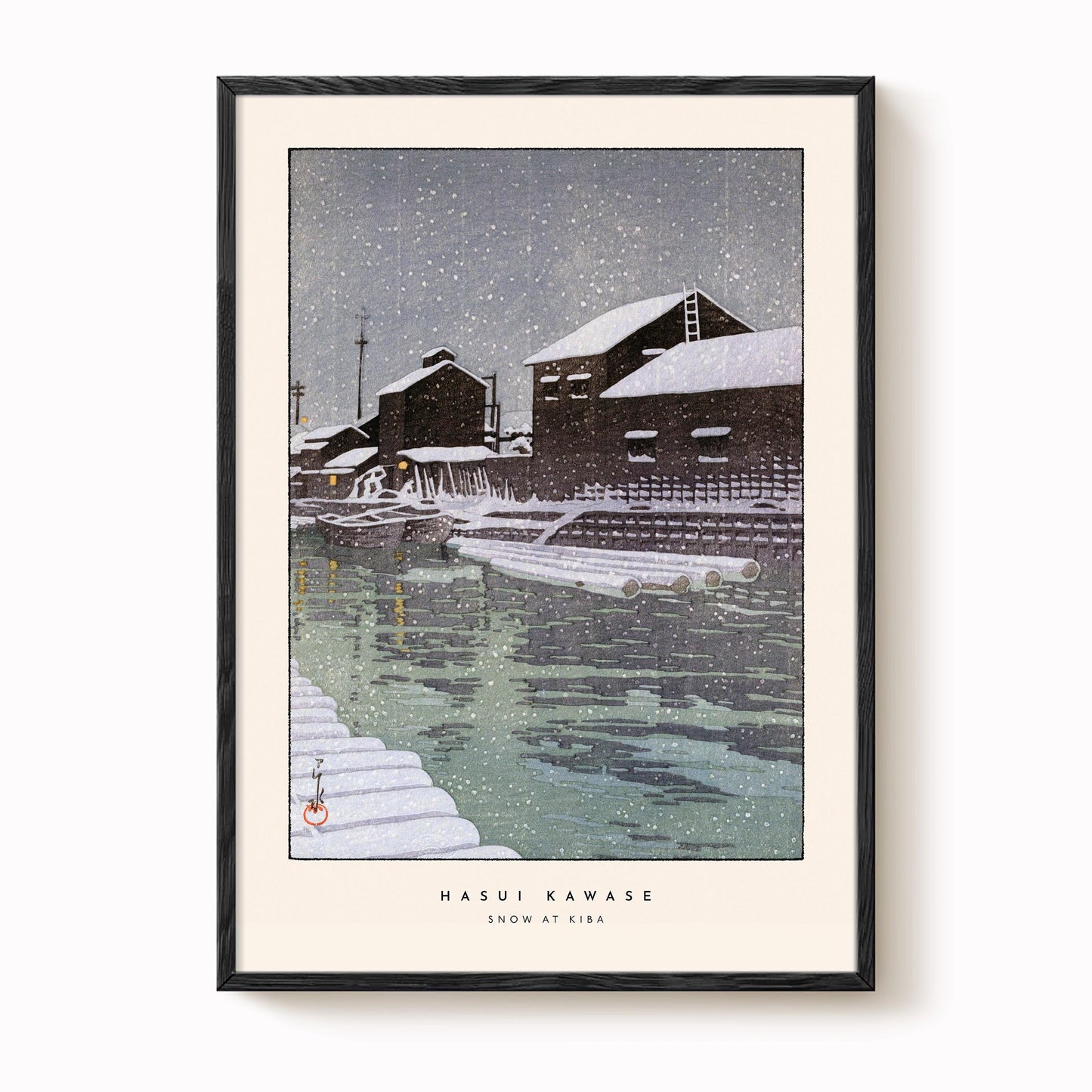 Hasui Kawase - Snow At Kiba Print