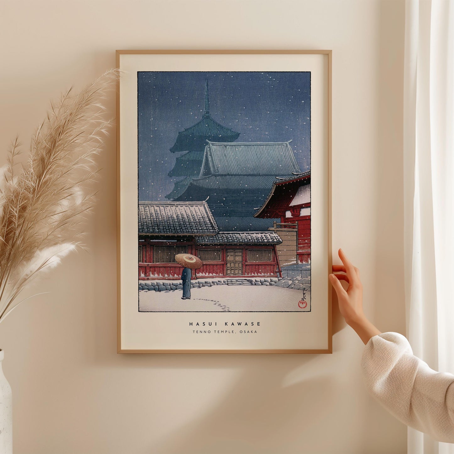 Hasui Kawase - Tenno Temple, Osaka Print