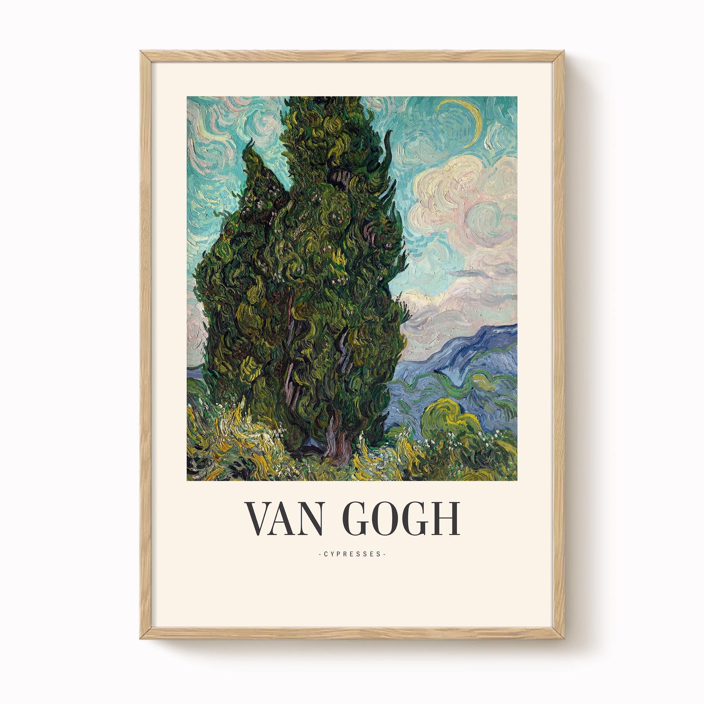 Van Gogh - Wheat Field with Cypresses Print