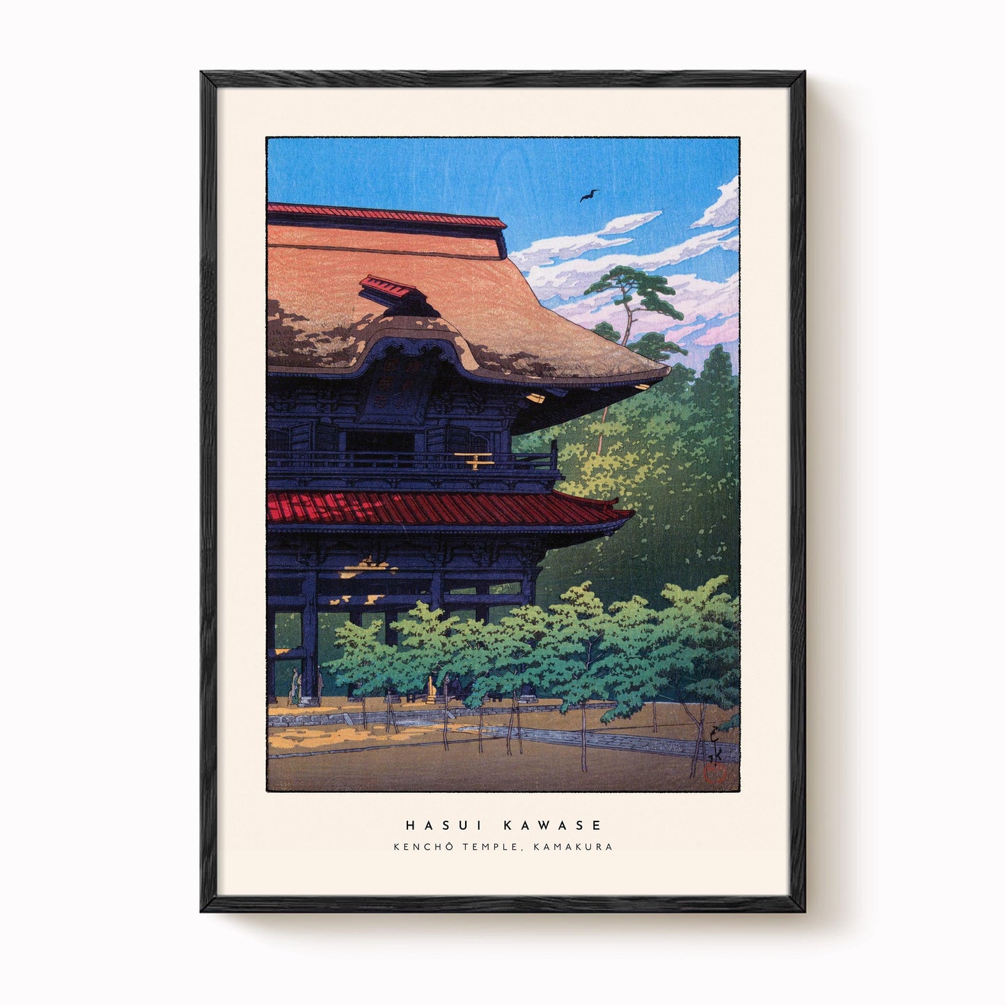 Hasui Kawase - Kencho Temple, Kamakura Print