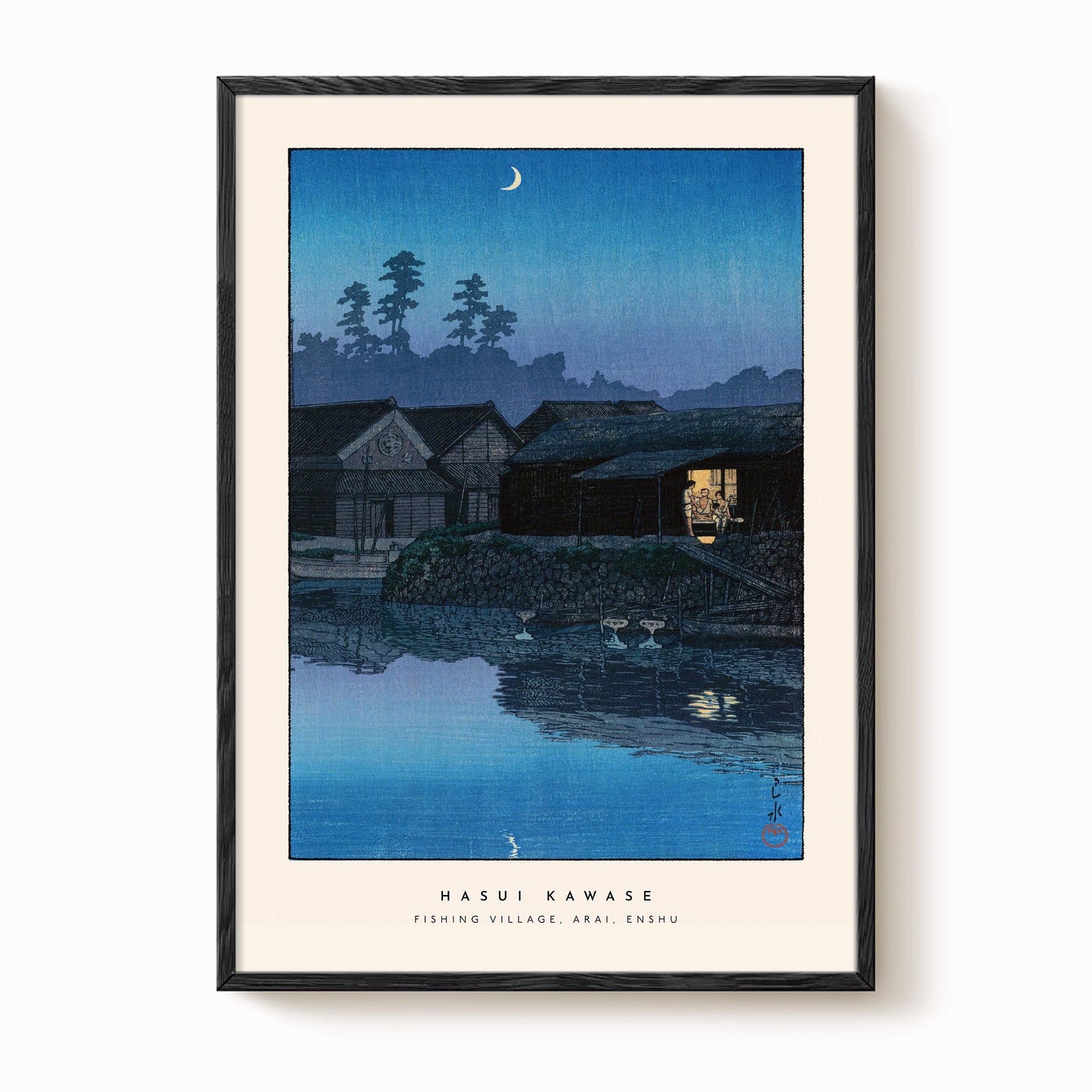 Hasui Kawase - Fishing Village Arai Enshu Print