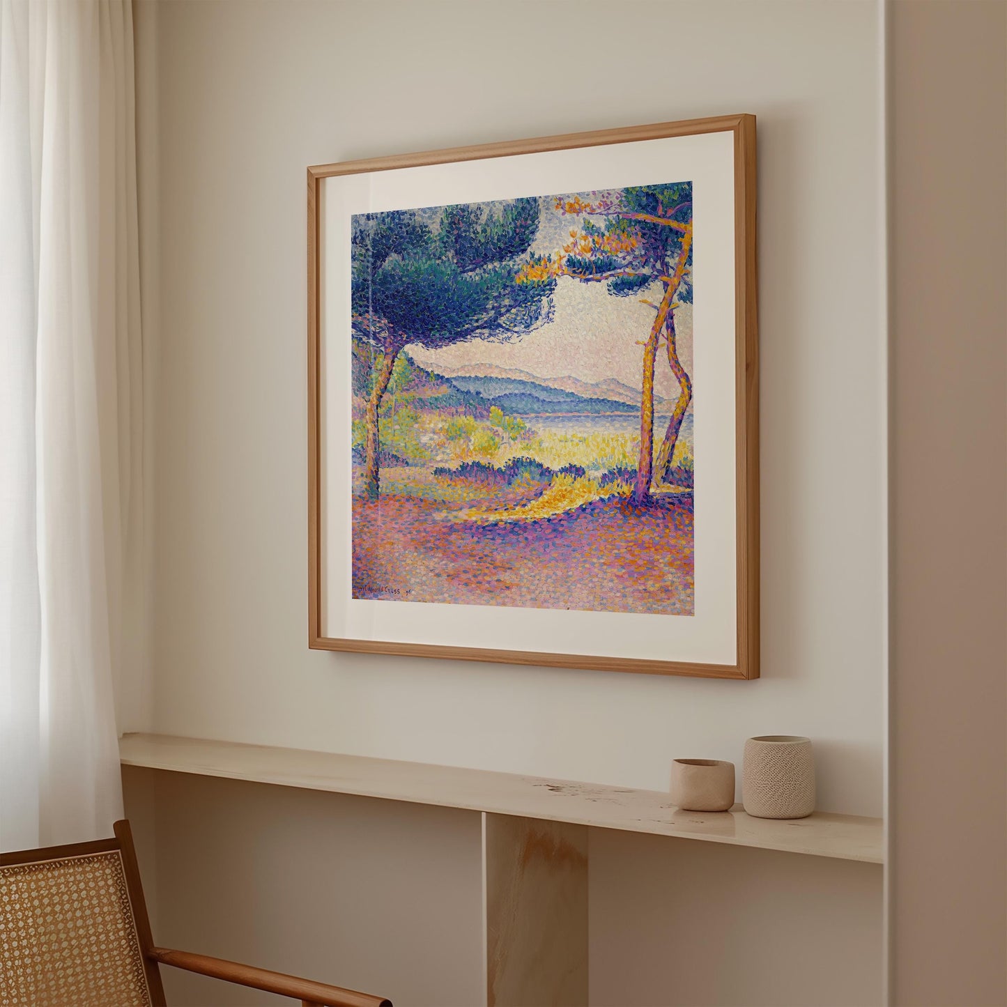 Henri-Edmond Cross - Pines Along the Shore Art Print