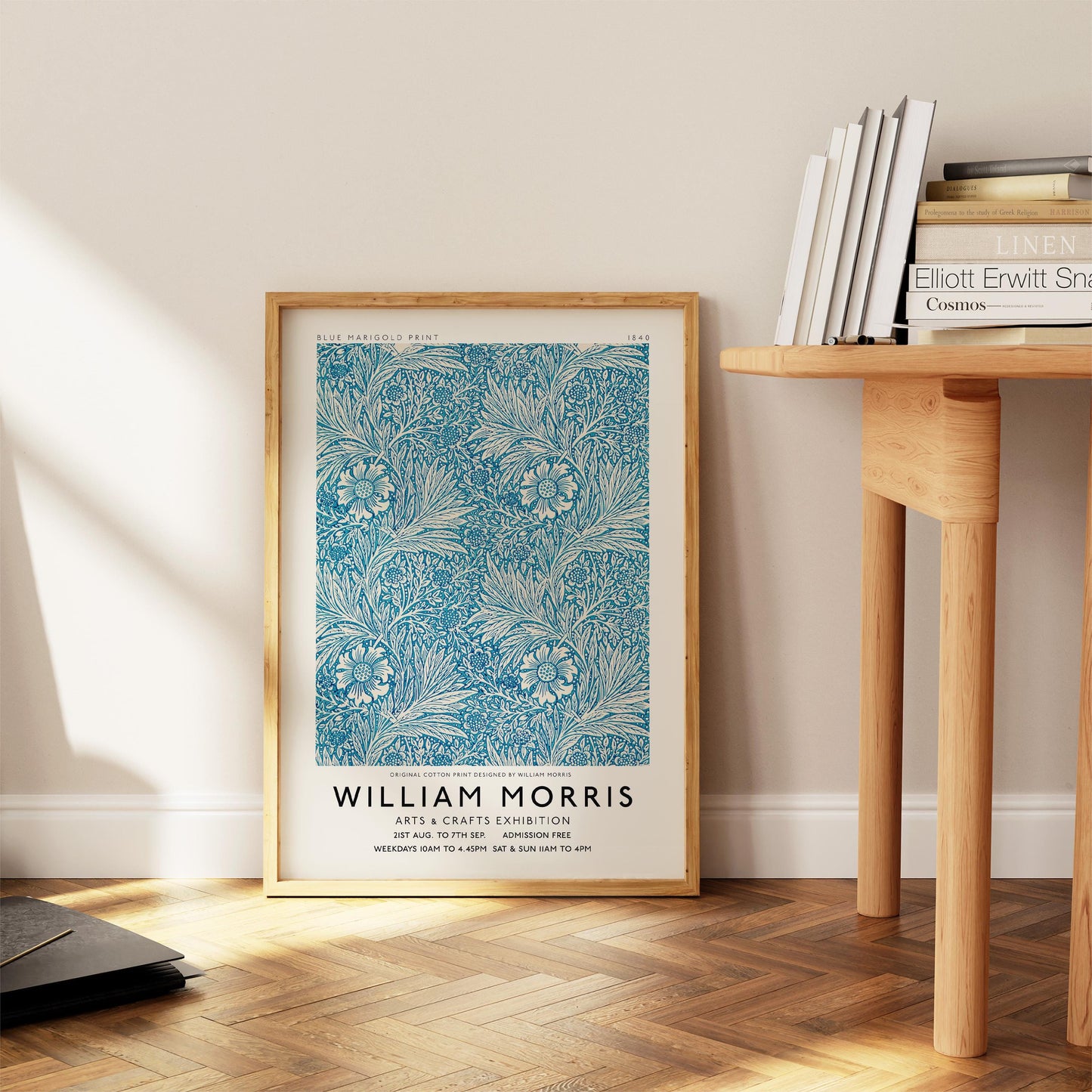 William Morris - Blue Marigold Pattern Print