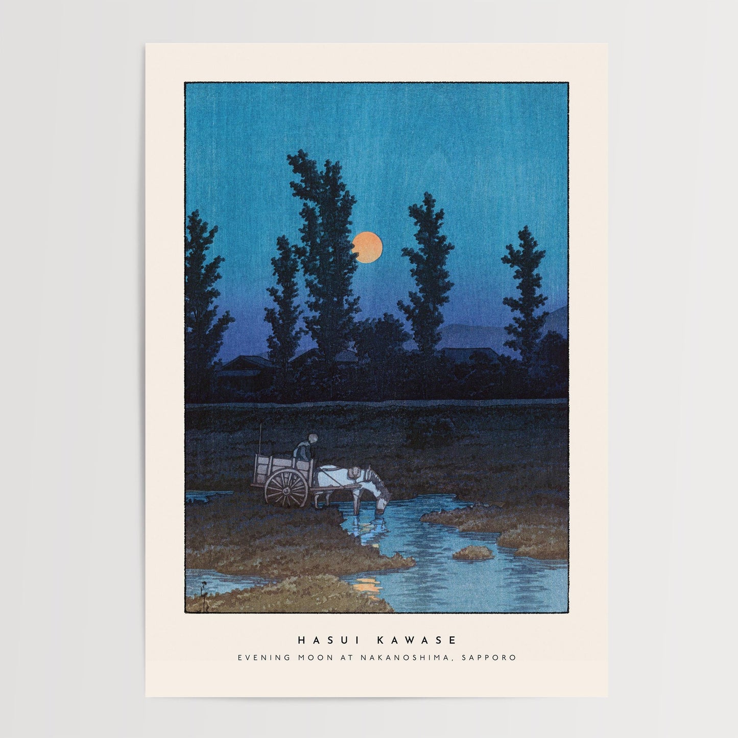 Hasui Kawase - Evening Moon Print