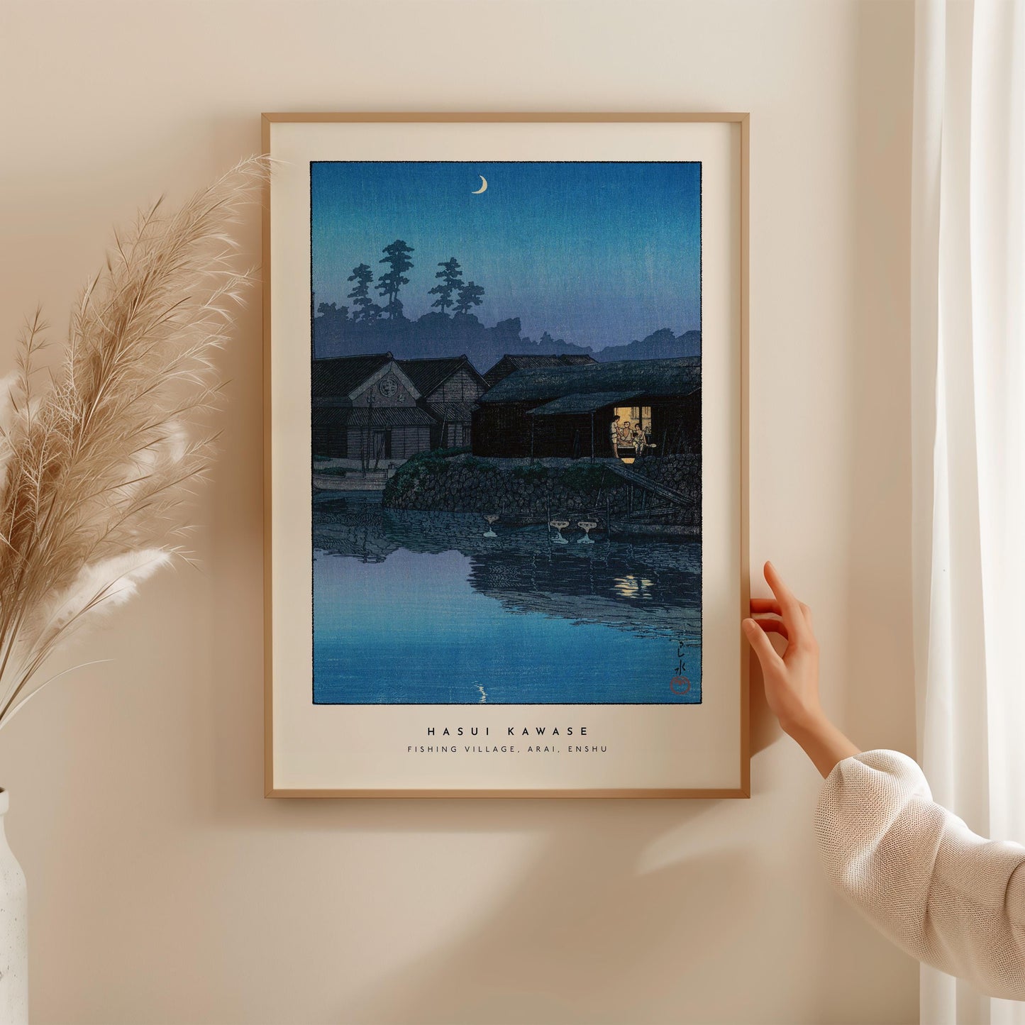 Hasui Kawase - Fishing Village Arai Enshu Print