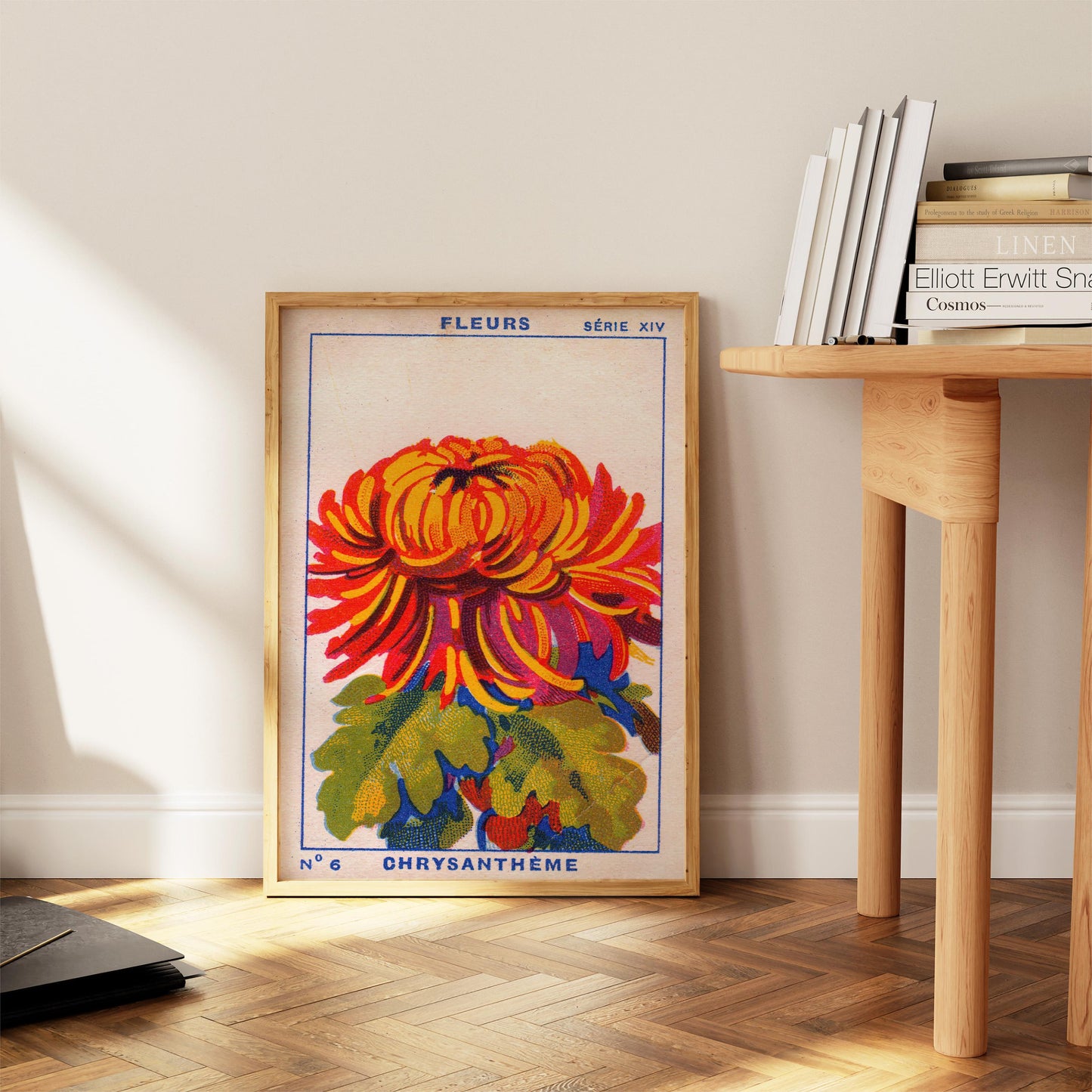 Vintage Chrysanthemum Print