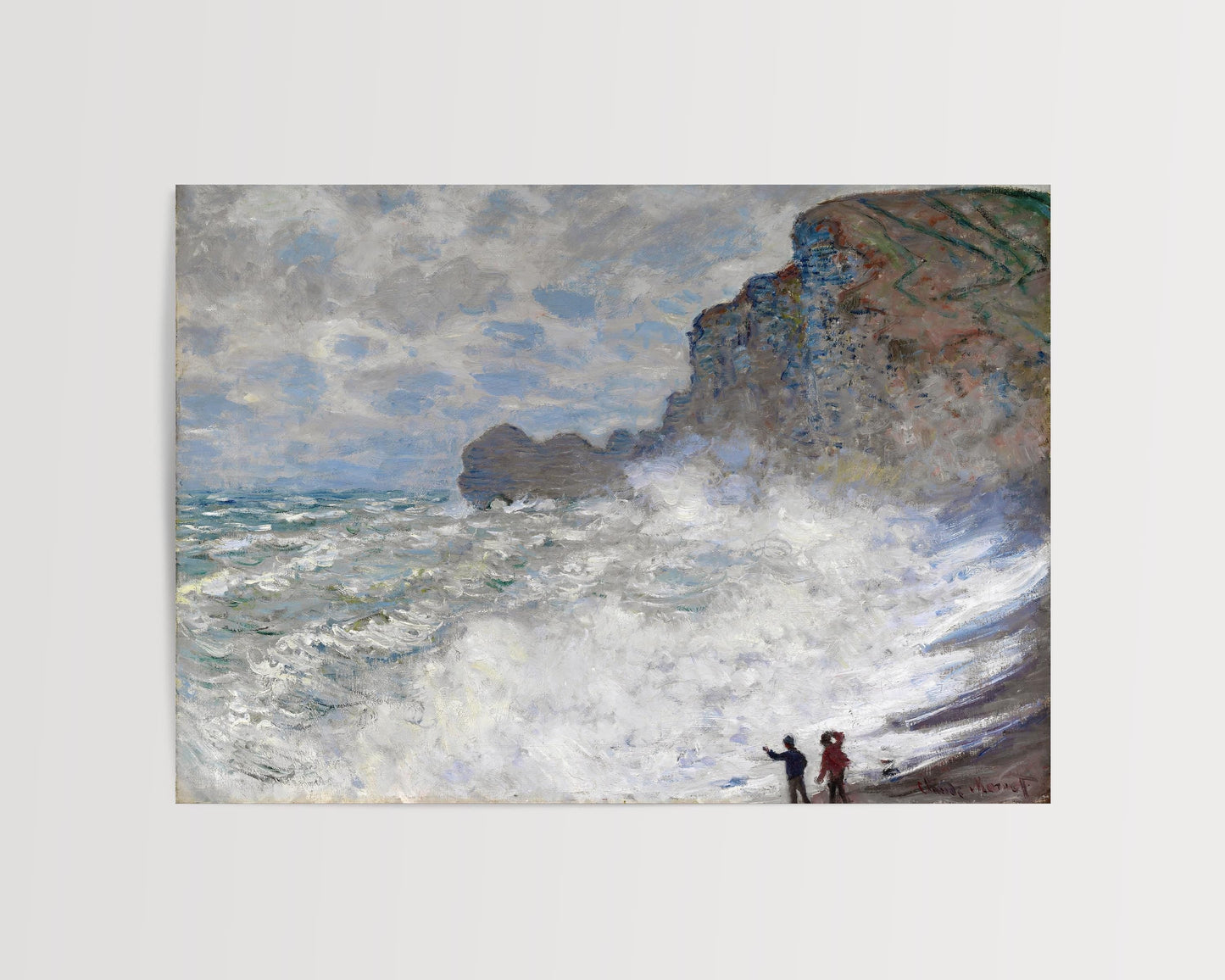 Monet - Rough Weather at Étretat Print