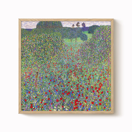 Gustav Klimt - Poppy Meadow Art Print