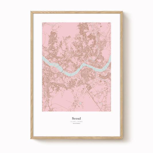Seoul City Map Print