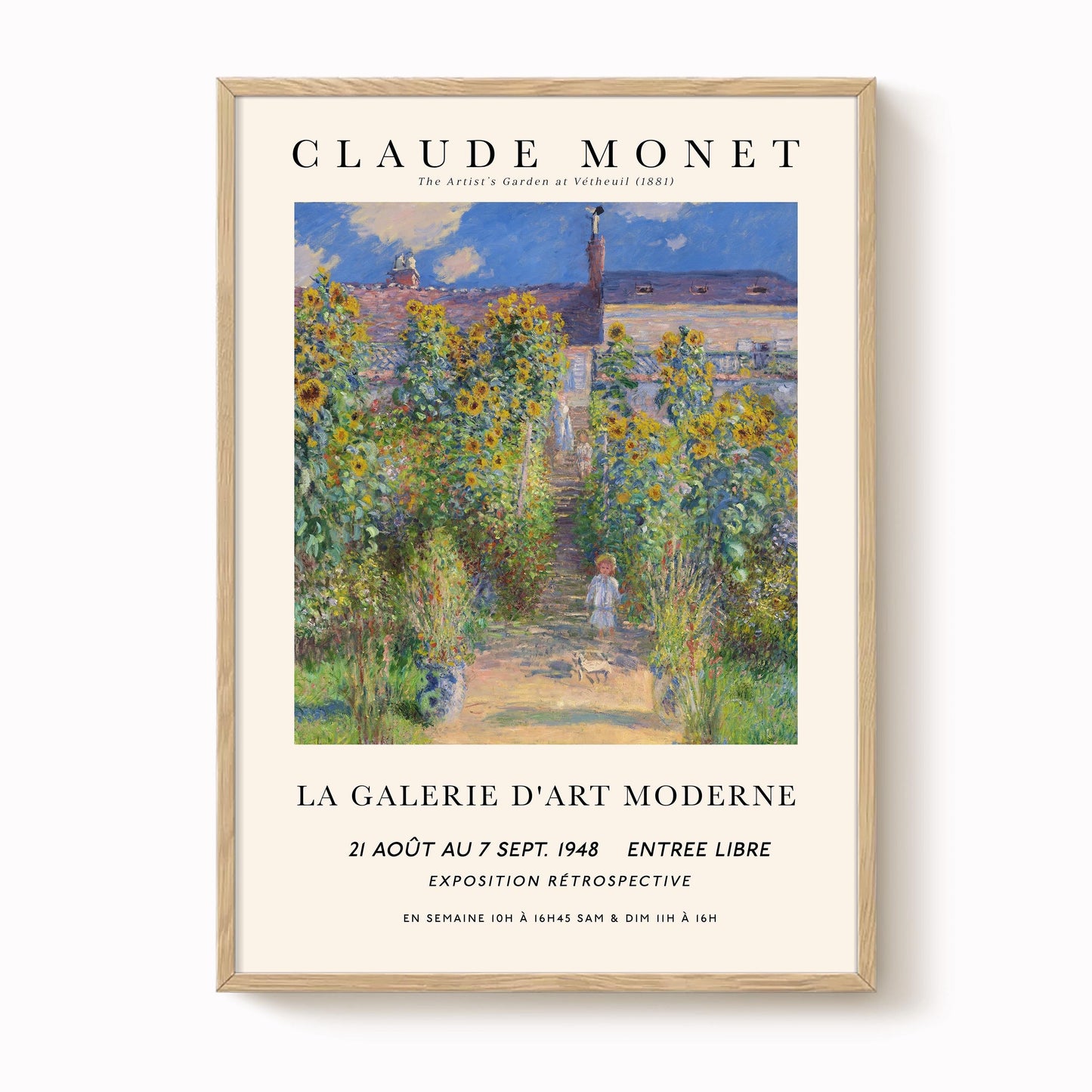 Monet - Garden at Vetheuil Print