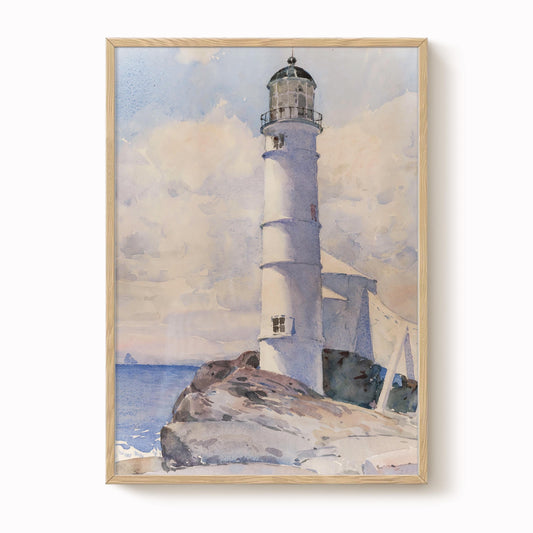 Childe Hassam - Lighthouse, Isle of Shoals Print