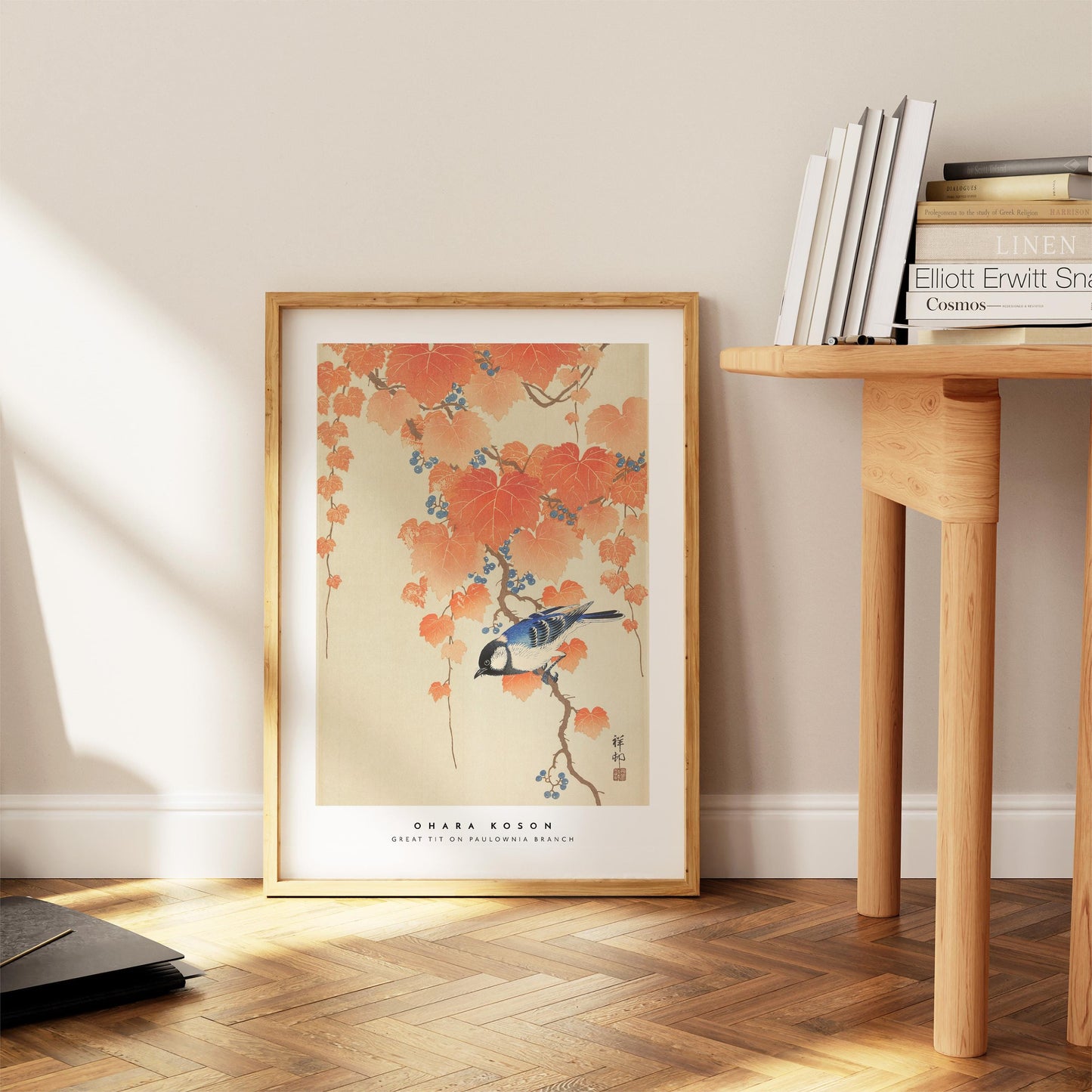 Ohara Koson - Great Tit On Paulownia Branch Print