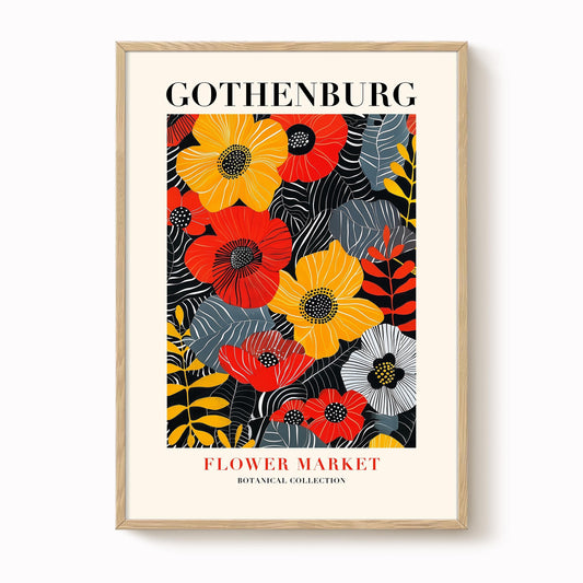 Gothenburg Flower Market Print