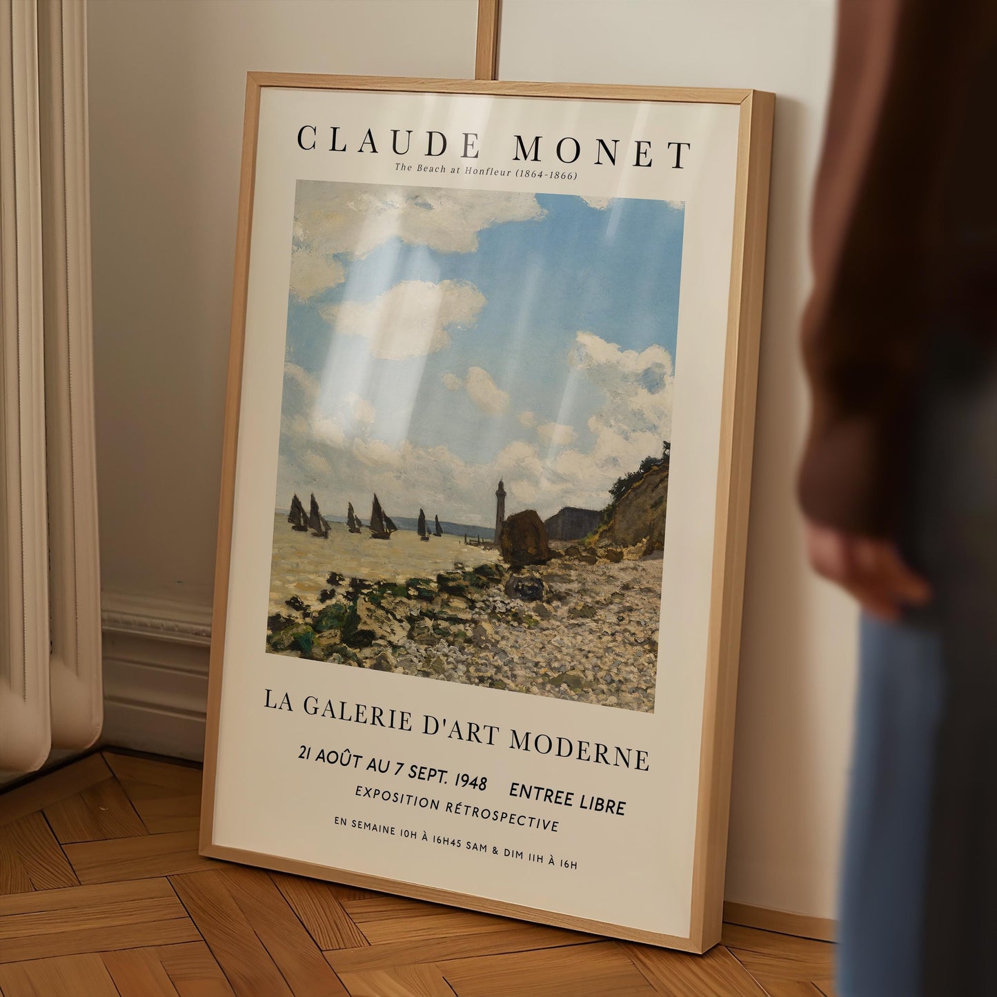 Monet - The Beach at Honfleur Print