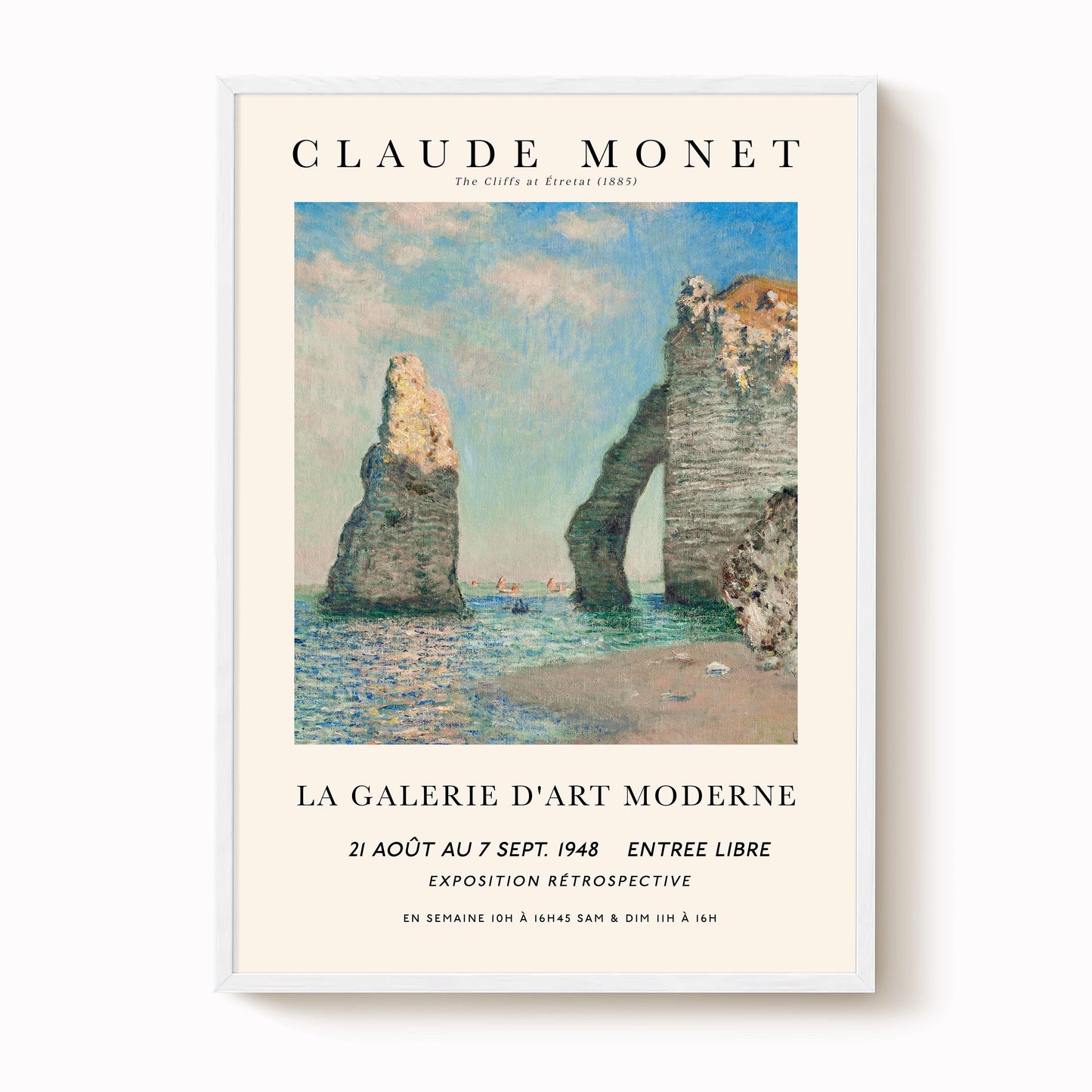 Monet - The Cliffs at Etretat Print