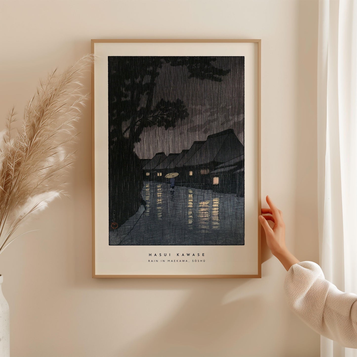Hasui Kawase - Rain in Maekawa Print