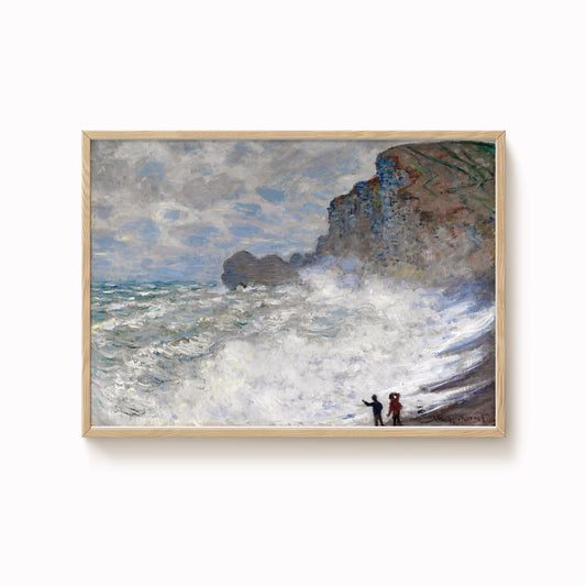 Monet - Rough Weather at Étretat Print