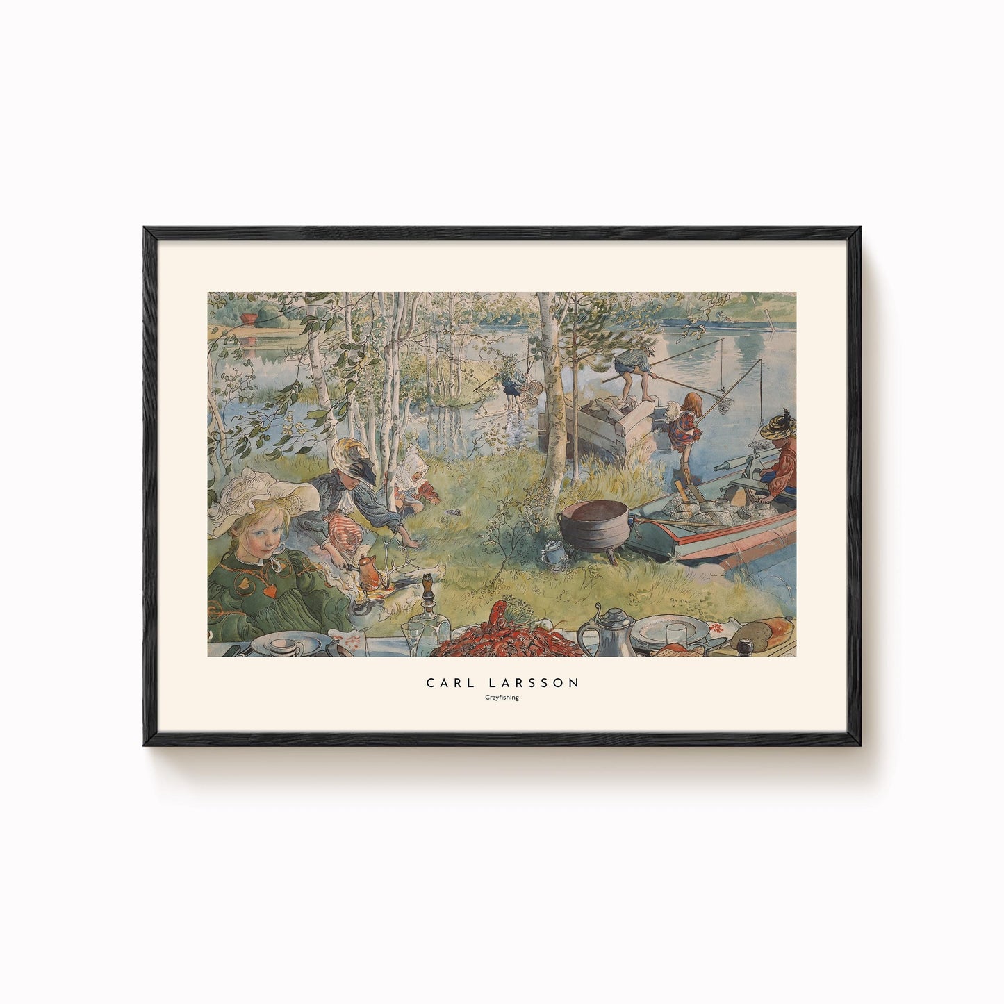 Carl Larsson - Crayfishing Print