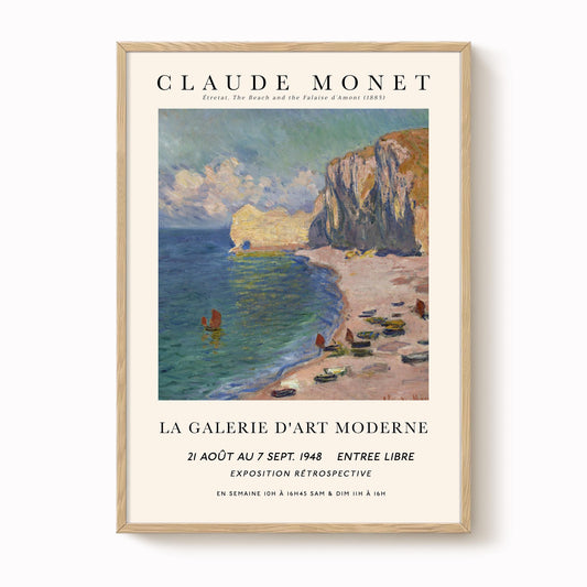 Monet - Beach at Étretat Print