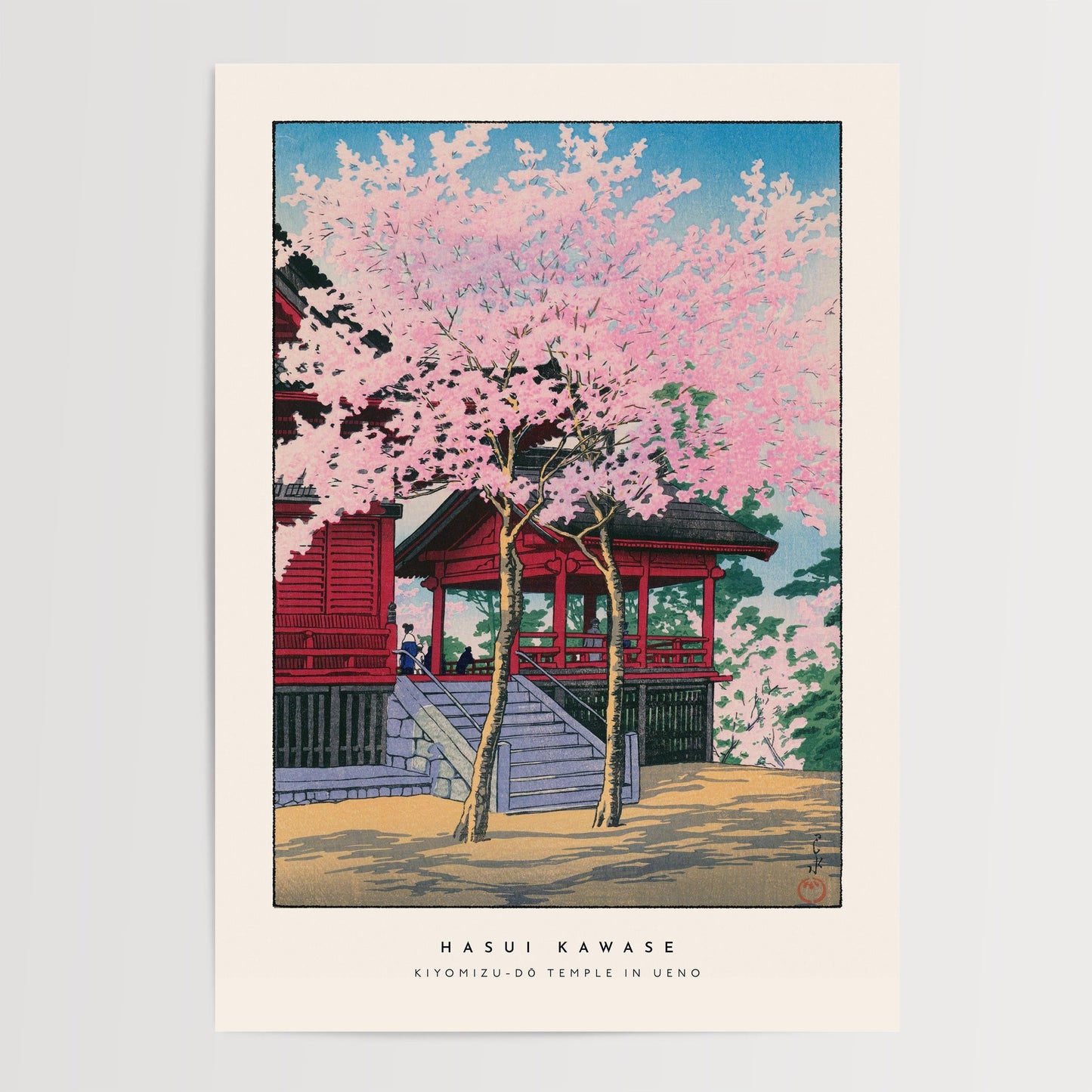 Hasui Kawase - Kiyomizu-Dō Temple In Ueno Print