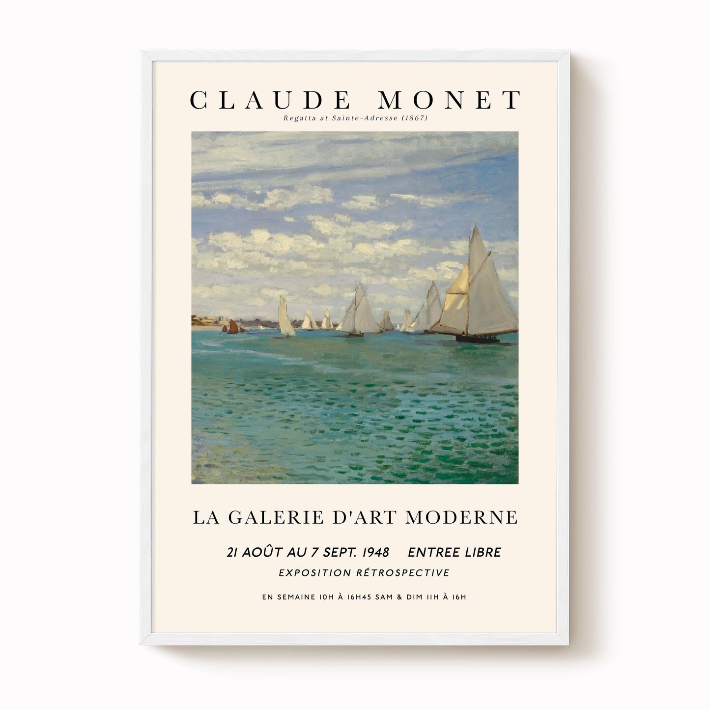 Monet - Regatta at Sainte-Adresse Print