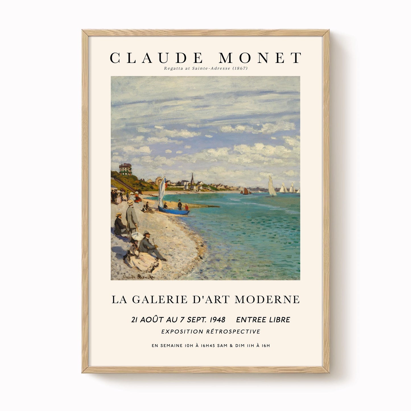 Monet - Regatta at Sainte-Adresse Print