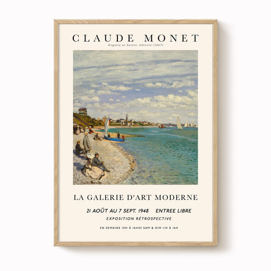 Monet - Regatta at Sainte-Adresse Print