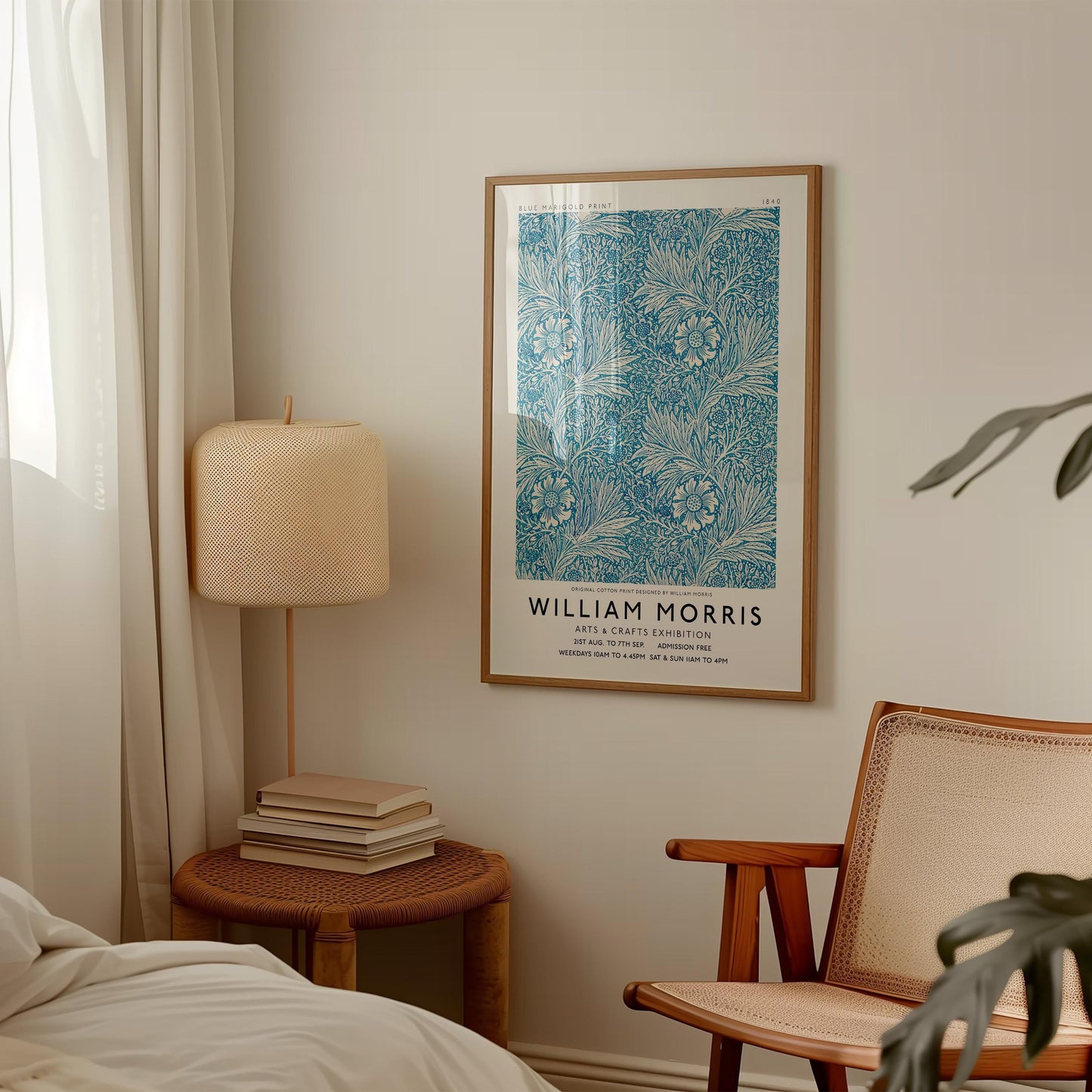 William Morris - Blue Marigold Pattern Print