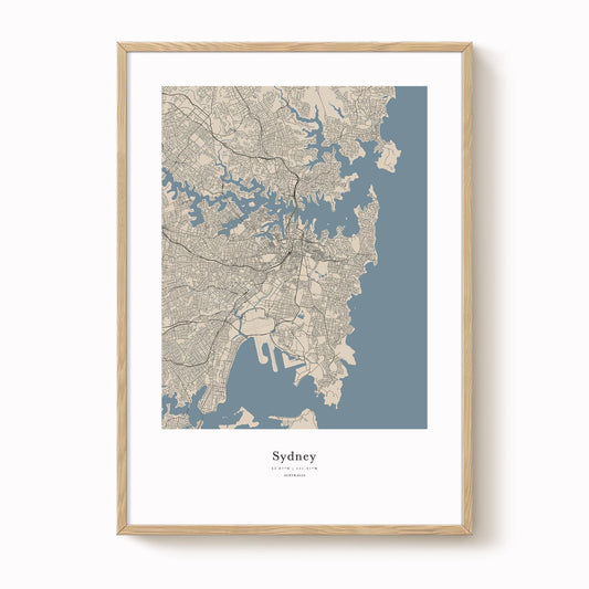 Sydney City Map Print