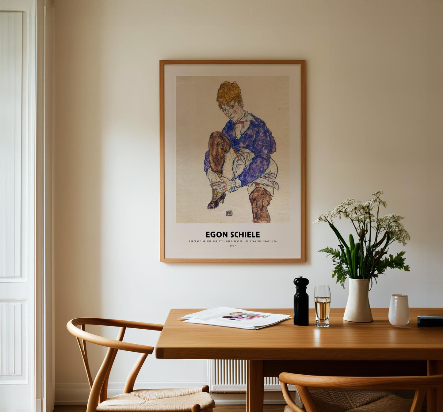 Egon Schiele - Portrait of Artist’s Wife Seated Print