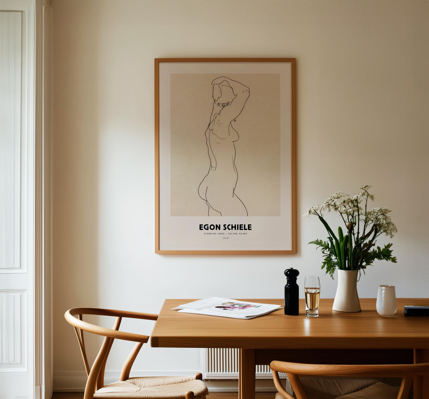 Egon Schiele - Standing Nude, Facing Right Print