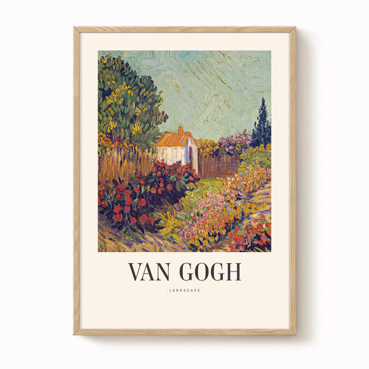 Van Gogh - Landscape with Garden House Print
