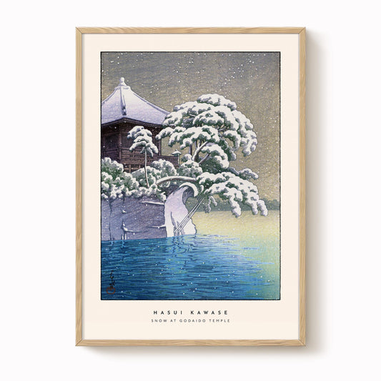 Hasui Kawase - Snow At Godaido Temple Print