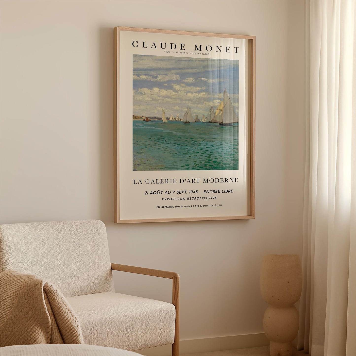 Monet - Regatta at Sainte-Adresse Print