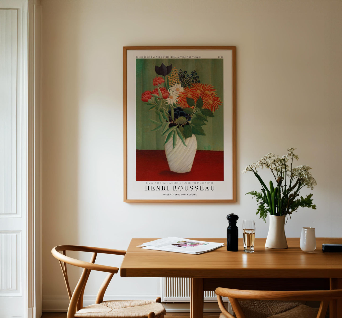 Henri Rousseau - Bouquet of Flowers with China Asters and Tokyos Print