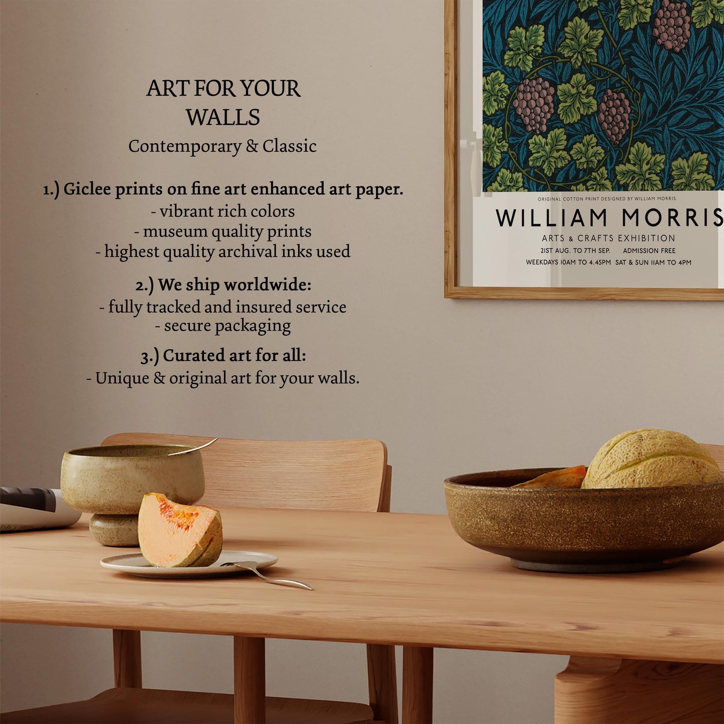 William Morris - Exhibition Poster Vine Pattern Print