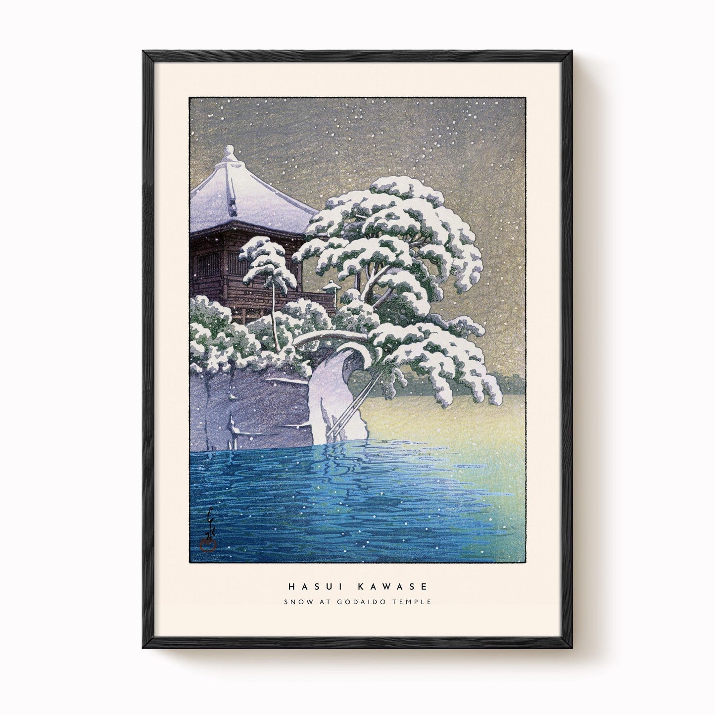 Hasui Kawase - Snow At Godaido Temple Print