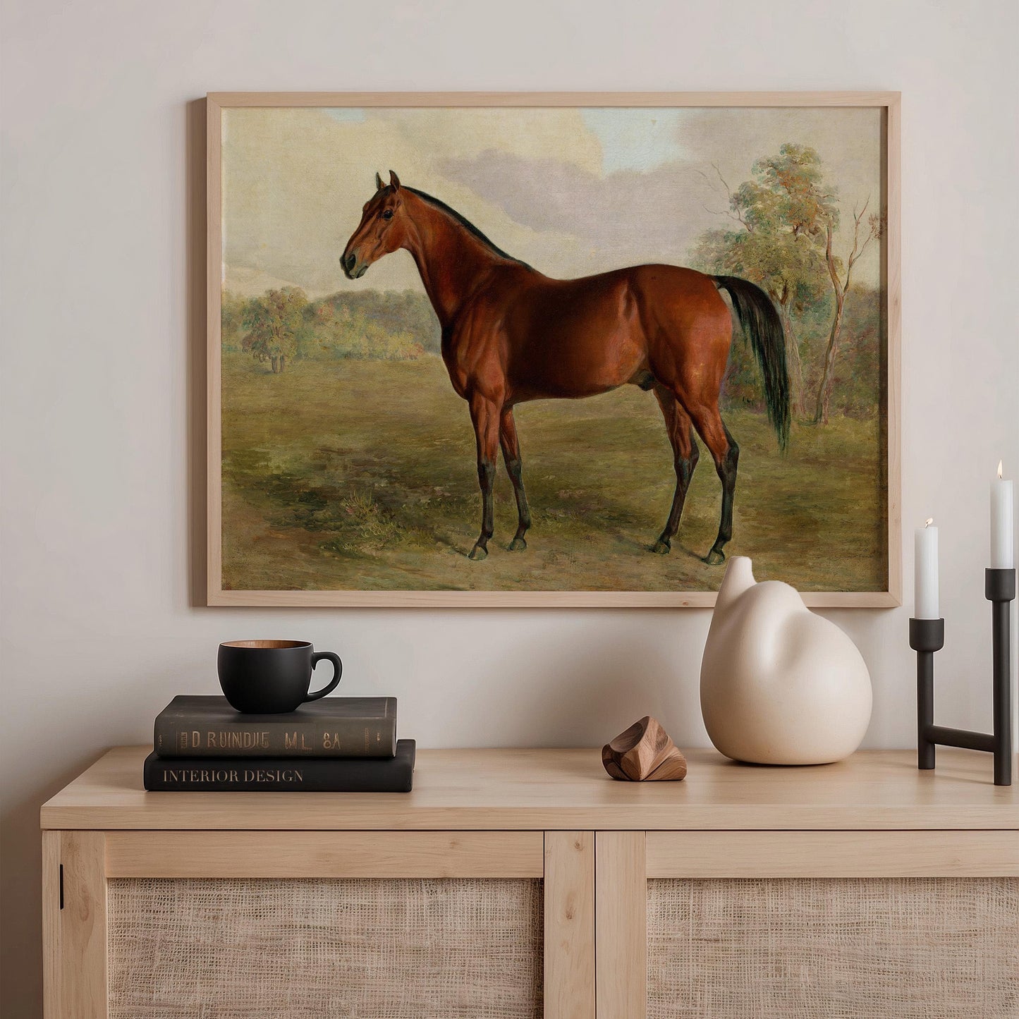 Vintage Painting Horse Print
